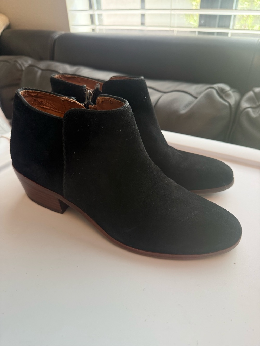Sam Edelman Black Suede Ankle Booties